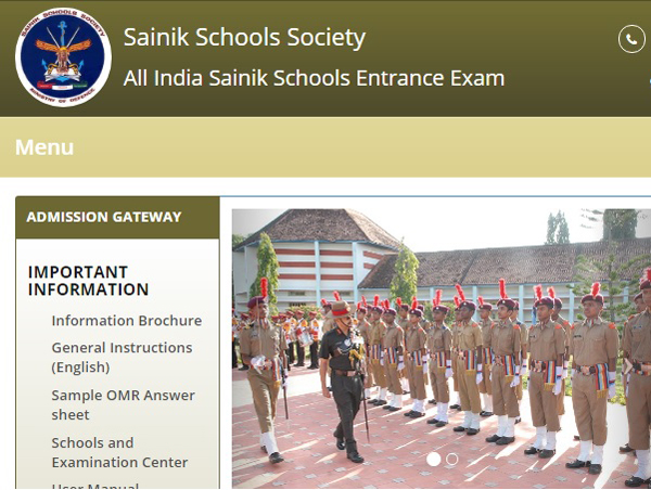 sainik school admission 2018