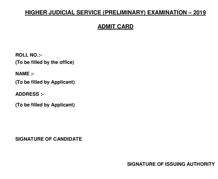 nainital HC HJS application Form 