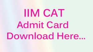 iim cat admit card