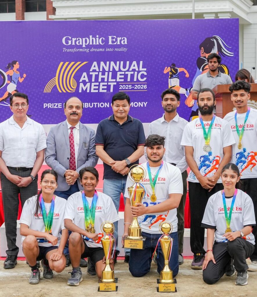 Graphic Era, Athletic Meet 2026, Dr Kamal Ghanshala, Sports News Dehradun, GEU, GEHU, Sneha Rana, Best Athletes, Student Achievement