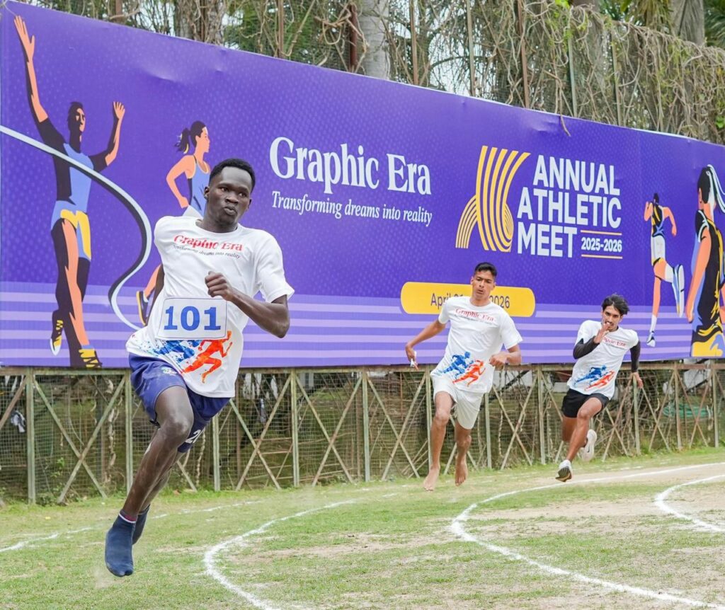 Graphic Era, Athletic Meet 2026, Dr Kamal Ghanshala, Sports News Dehradun, GEU, GEHU, Sneha Rana, Best Athletes, Student Achievement